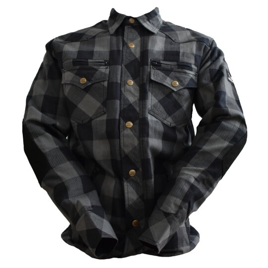 Bores Lumberjack Jacket-Shirt negro / gris para Hombres S
