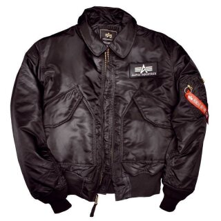 Alpha Industries Chaqueta de Bombardero CWU 45 Rep. negro L