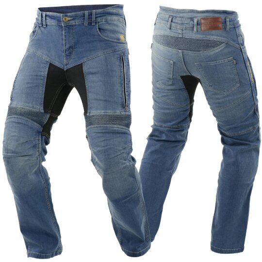 Trilobite Parado Motorrad-Jeans Herren blau kurz 38/30