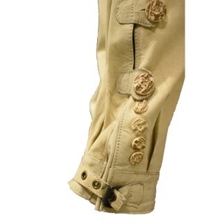 Trachtenlederhose Wild-Wear, beige mit Knopfleiste 27 inch