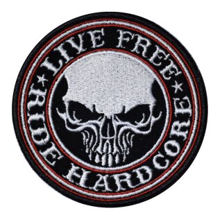 Patch Live Free - Ride Hardcore peque&ntilde;o