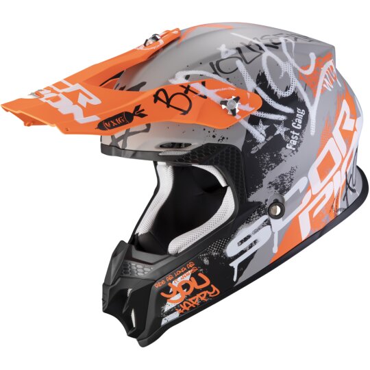 Scorpion VX-16 Air Oratio Matt Grau / Orange XXL