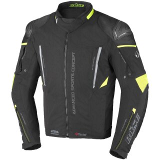 B&uuml;se Rocca Textile Jacket Black / Neon-Yellow 46