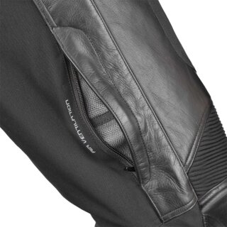 Büse Ferno Textil - Pantalones de cuero Negro 27 Corta