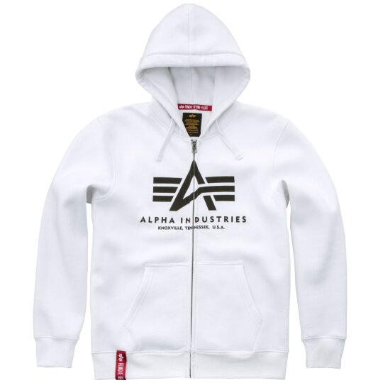 Alpha Industries Basic Zip Hoody weiß 2XL