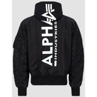 Alpha Industries Bomber Jacket MA-1 ZH Back Print black / white L