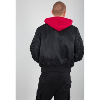 Alpha Industries Bomber Jacket MA 1 D-Tec SE black / red 2XL