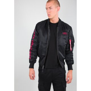 Alpha Industries Bomber Jacket MA 1 D-Tec SE black / red 2XL