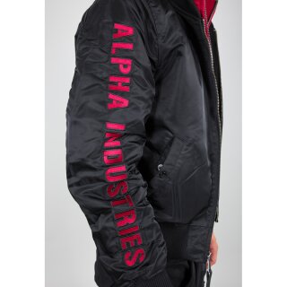 Alpha Industries Bomber Jacket MA 1 D-Tec SE black / red 2XL