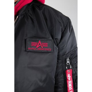 Alpha Industries Bomber Jacket MA 1 D-Tec SE black / red 2XL