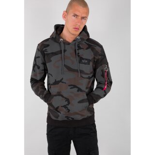 Alpha Industries Back Print Hoody black camo 2XL