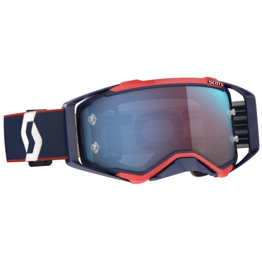 Scott Goggle Prospect retro blau / rot / blue chrome works