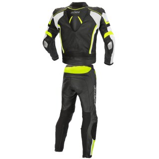 Büse Mille leather suit 2pcs. black / neon-yellow men