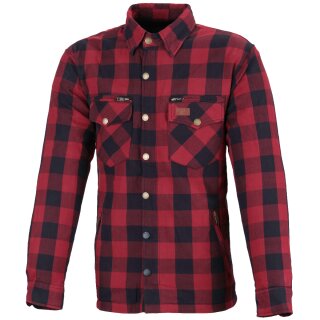 Büse M11 check-cotton shirt red