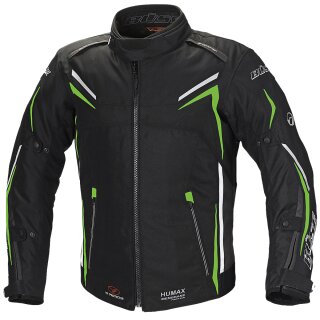 B&uuml;se Mugello textile jacket black / neon green men