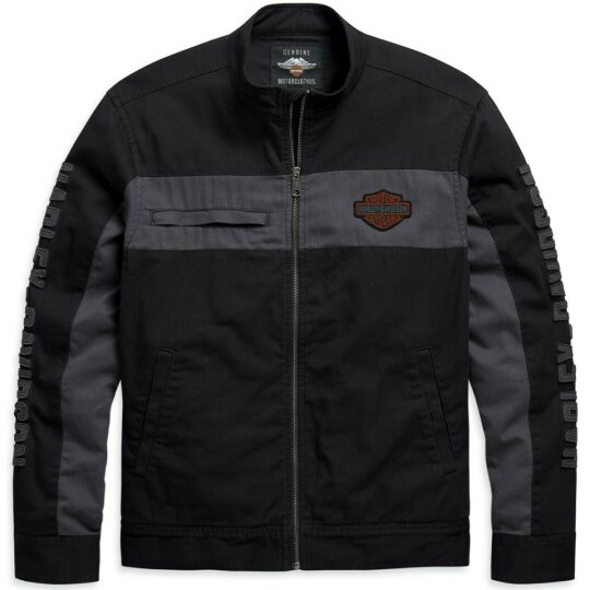 HD Jacket Canvas Colorblock black / grey XL