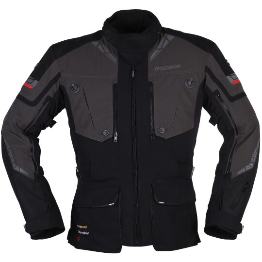 Chaqueta Modeka Panamericana II negro / gris oscuro 3XL