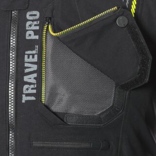 BÜSE Travel Pro Chaqueta textil negro / amarillo hombres