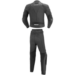 BÜSE Assen traje de cuero negro 2pcs. para hombres 52