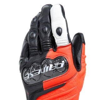 Dainese Carbon 4 Sporthandschuhe schwarz / fluo-rot / weiss L