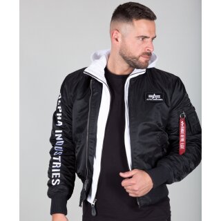 Alpha Industries Bomber Jacke MA-1 D-Tec SE schwarz / weiss L