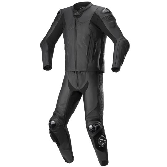 Traje de cuero de 2 piezas Alpinestars Missile V2 Tech Air negro / negro 50