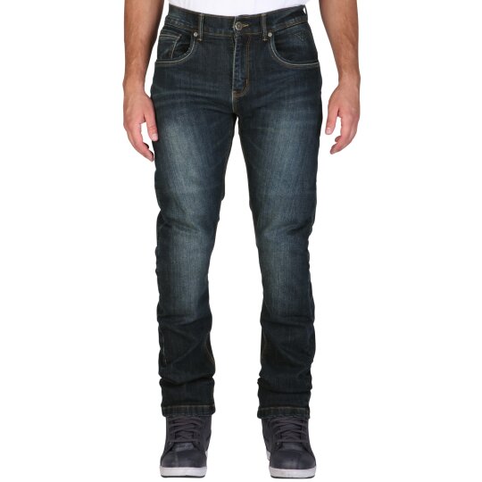 Modeka Glenn II Jeans Hombre Stone Wash Blued Corto 36