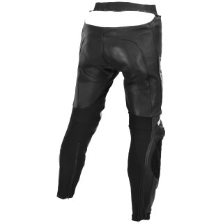 Büse Track leather pants black / white ladies