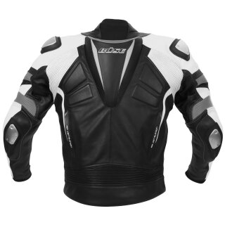 Büse Track leather jacket black / white ladies