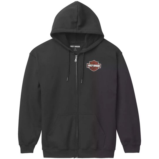 HD Zip Hoodie Bar & Shield negro XL