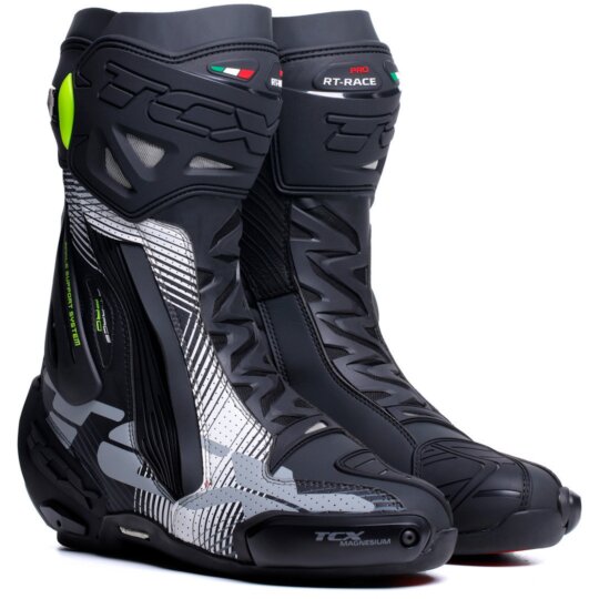 TCX RT-Race Pro Air Motorradstiefel Herren schwarz / weiß / grau 46