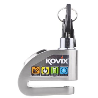 Cerradura de disco con alarma de acero inoxidable Kovix KD6