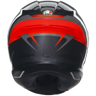 AGV K6 S Integralhelm slashcut schwarz / grau / rot XL