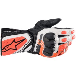 Alpinestars SP-8 V3 Handschuhe schwarz / weiß / rot-fluo