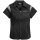 Camisa HD Skull Logo Zip-Front Señoras negro XS