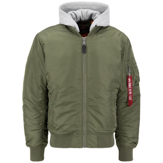 Alpha Industries Bomber Jacke MA-1 ZH Back EMB sage-green