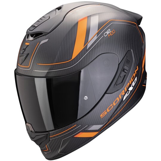 Scorpion Exo-1400 Evo II Carbon Air Mirage Helmet Matt Black / Orange