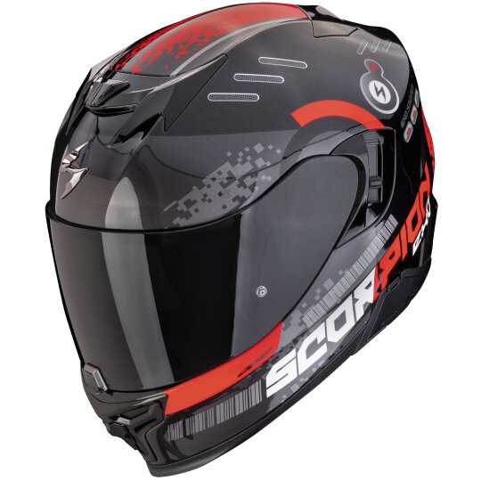 Scorpion Exo-520 Evo Air Helm Titan Metal / Schwarz / Rot