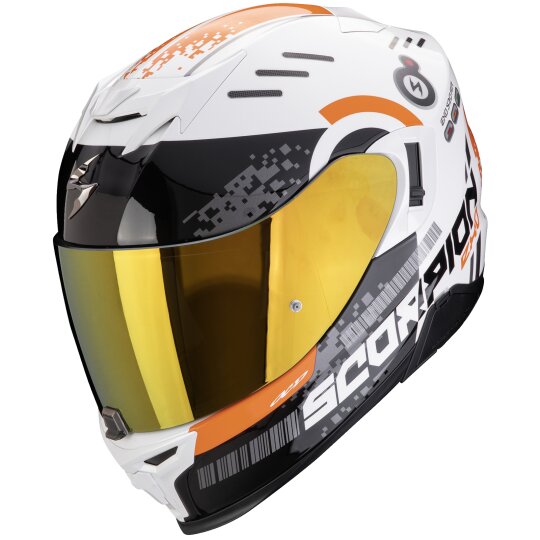Scorpion Exo-520 Evo Air Helm Titan Weiss / Orange