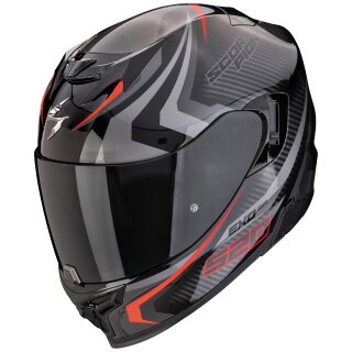Scorpion Exo-520 Evo Air Helm Terra Schwarz / Silber / Rot
