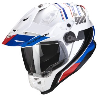 Scorpion Exo-ADF-9000 AIR Desert Adventure-Helm Weiss / Blau / Rot