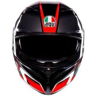 AGV K3 Integralhelm Striga schwarz / grau / rot XL