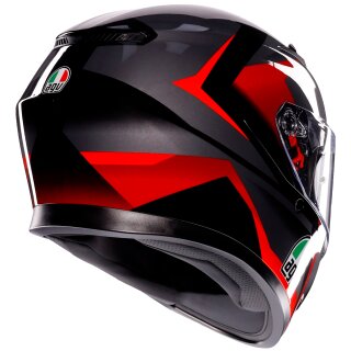 AGV K3 Integralhelm Striga schwarz / grau / rot XL