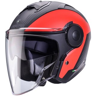 Caberg Soho Jet helmet Milano matt black / red M