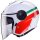 Caberg Soho Jet helmet Zephir Italia white / green / red S