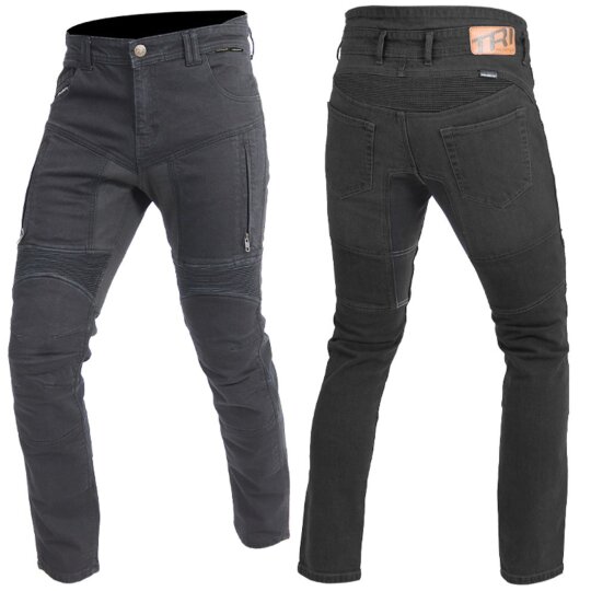 Trilobite Parado motorcycle jeans monolayer men black slim fit 38/32
