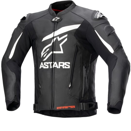 Alpinestars GP Plus V4 Lederjacke Herren schwarz / weiss 58