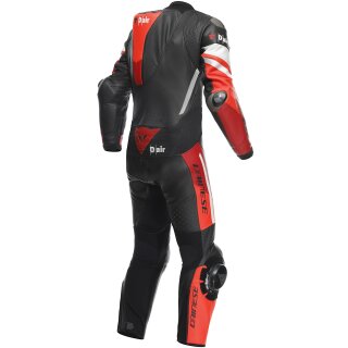 Dainese Misano 3 D-AIR® Mono de cuero perf. negro / rojo / rojo fluo 50