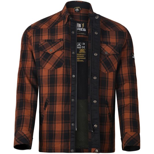 Bores Lumberjack Jacken-Hemd orange / schwarz Herren 4XL