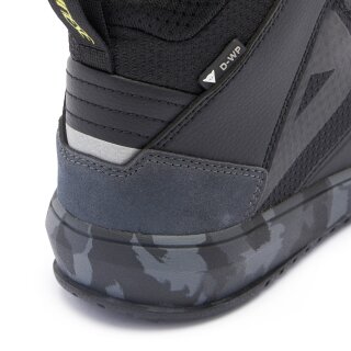 Dainese Suburb D-WP motorcycle shoes black / camo / yellow 45